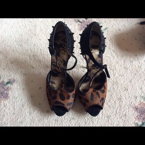 Very high Sam Edelman open peep toe heels.